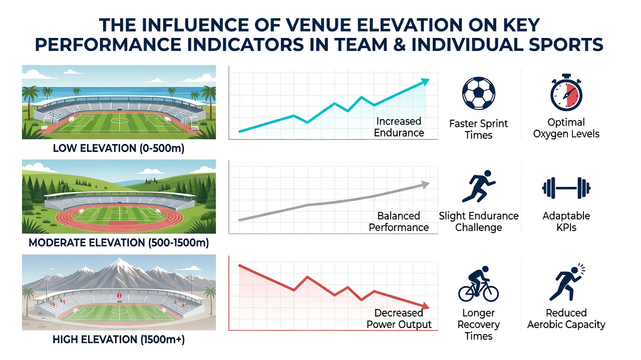 Team sport action at elevated stadium illustrating performance metric changes